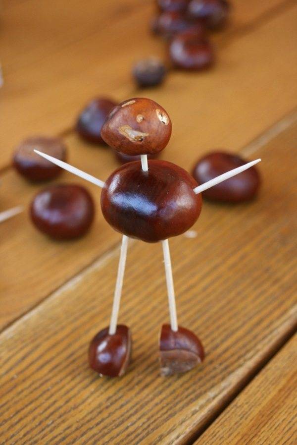 Поделки из каштанов ✂ 57 фото-идей, что можно сделать из каштанов, пластилина, для детей своими руками