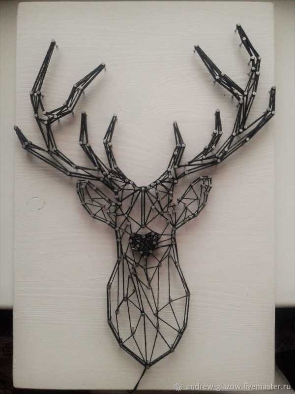 Панно из ниток и гвоздей