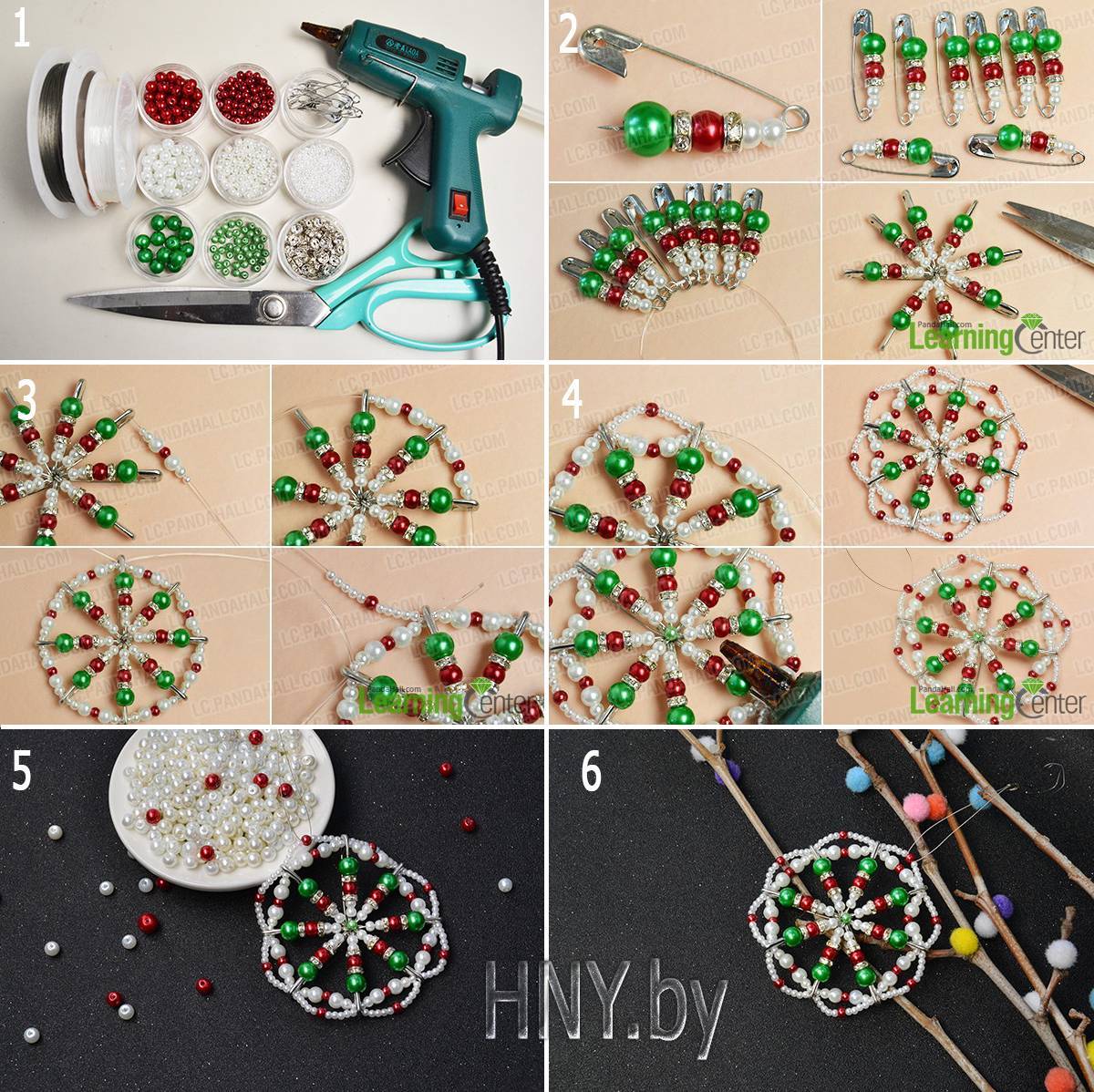 Новогодние поделки из бисера