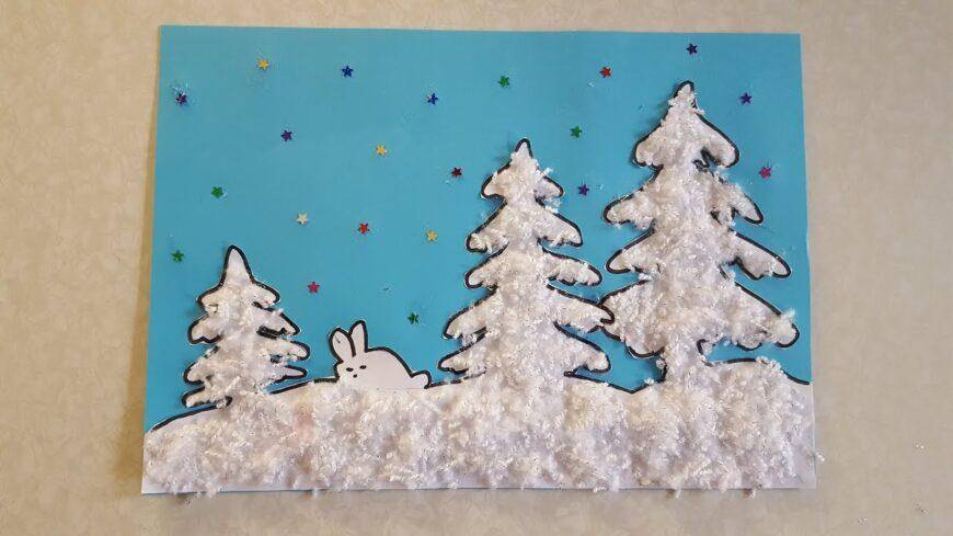 Аппликация зима: ТОП-180 фото и простые схемы детских поделок своими руками. Варианты необычных аппликаций зима + пошаговый мастер-класс