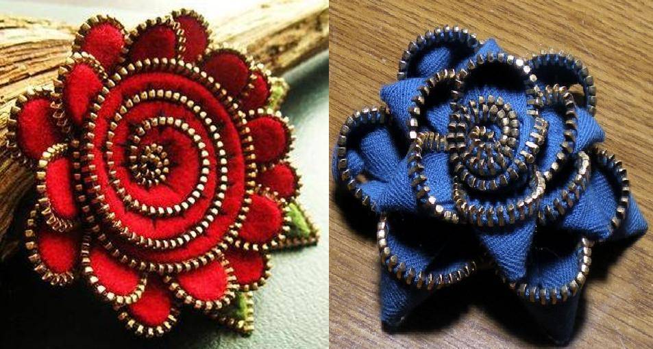 Цветок из замков молний