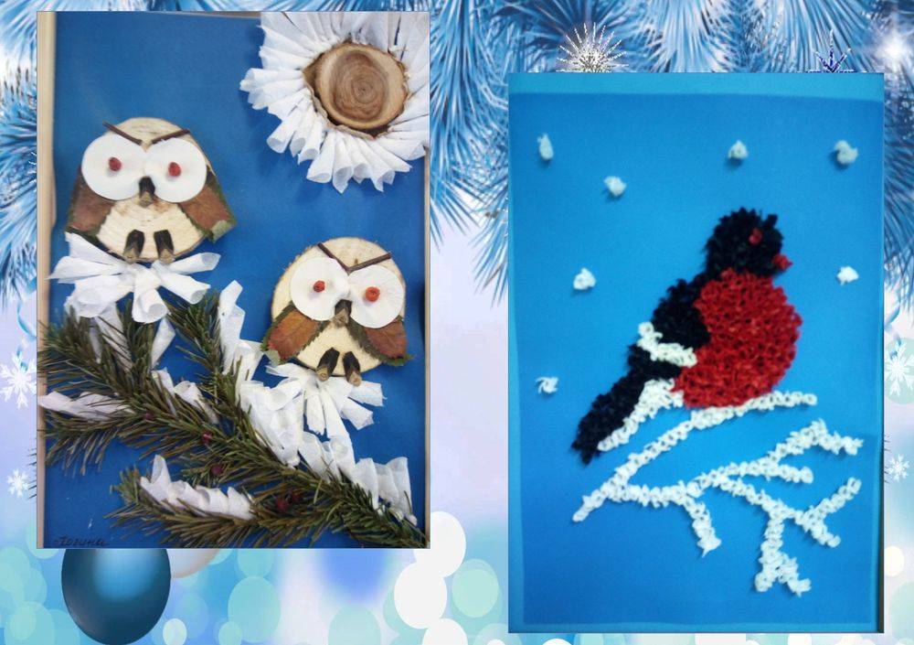 Зимняя аппликация - как сделать объемные украшения и новогодние игрушки (110 фото)