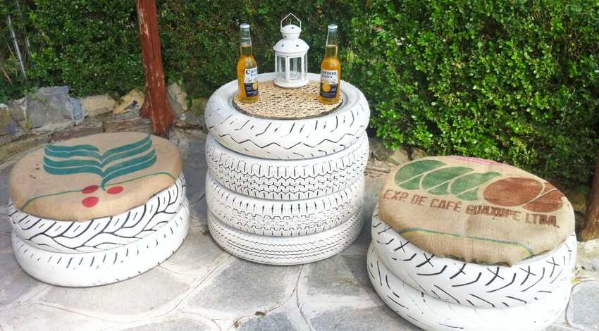 Поделки из автошин