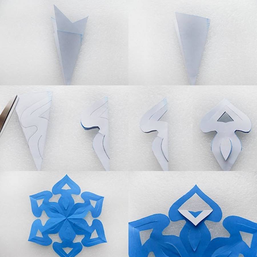 Объемные снежинки из бумаги