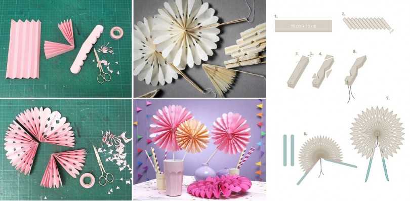 Веер из бумаги своими руками