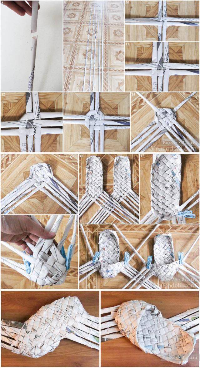 Плетение из газетных трубочек пошагово: новые идеи для начинающих и мастер-классы от рукодельниц