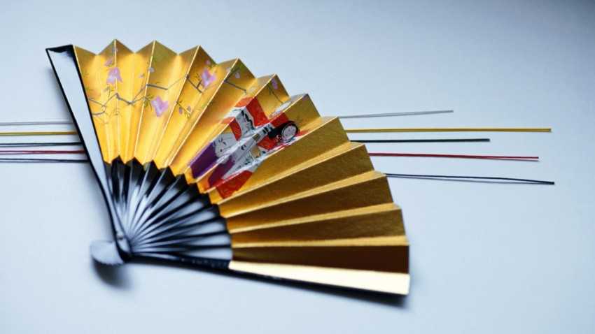 Веер из бумаги своими руками