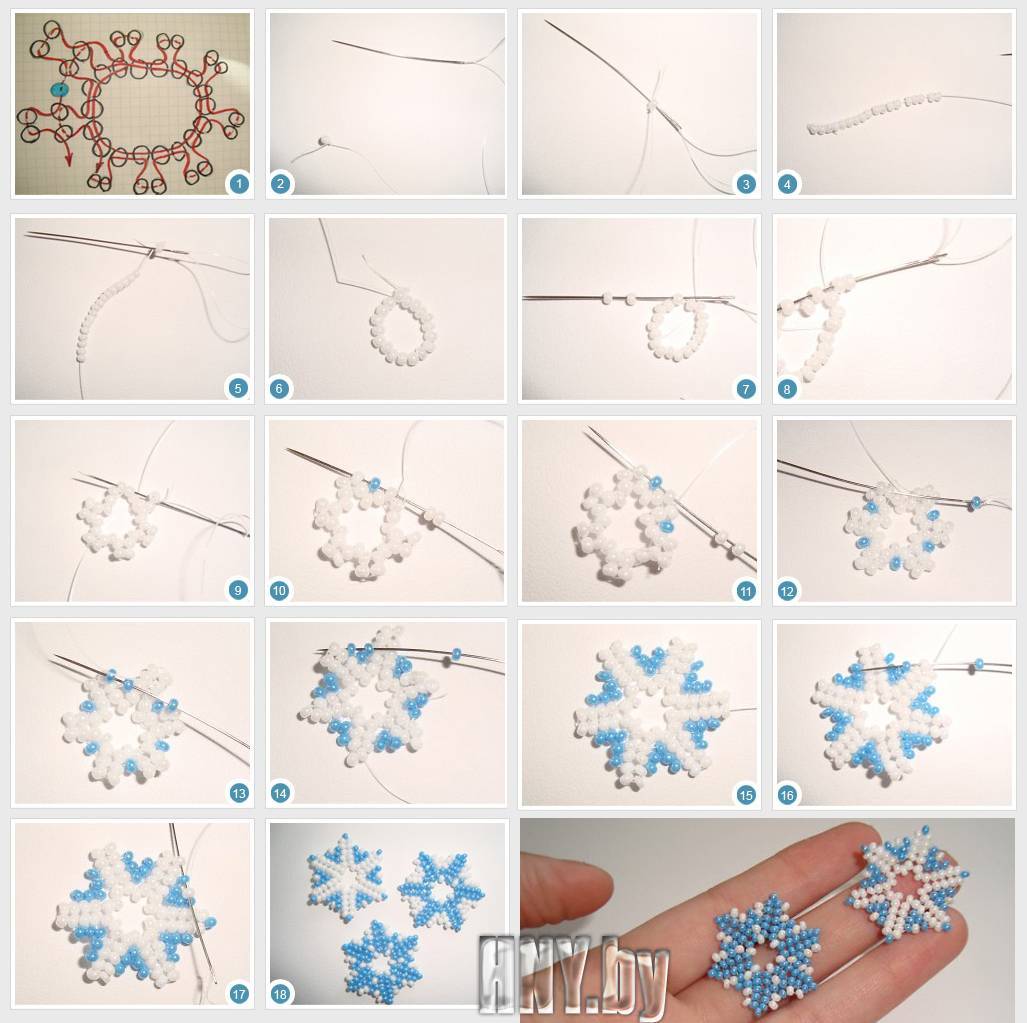 Новогодние поделки из бисера