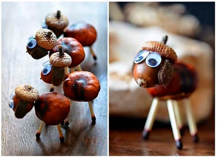 Поделки из каштанов - 100 фото идей как выполнить подделки из каштанов