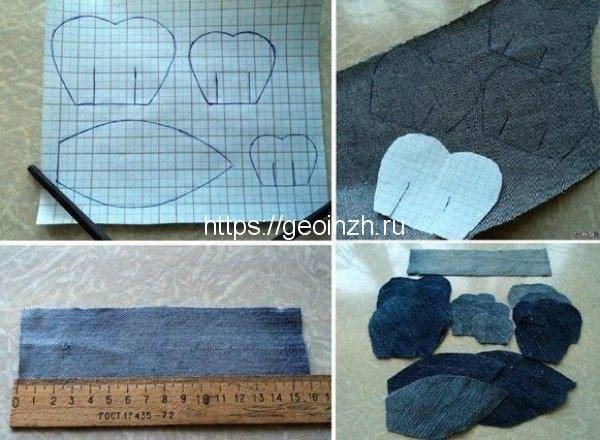 Красивые цветы из ткани