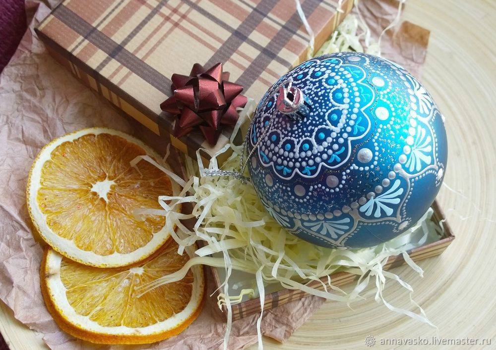 Мастер-класс по росписи новогодних шаров акриловыми красками | в мире краски