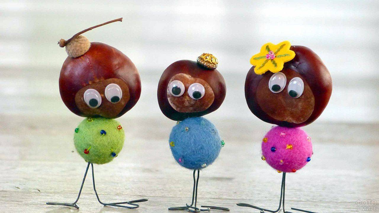 Поделки из каштанов своими руками - фото и идеи