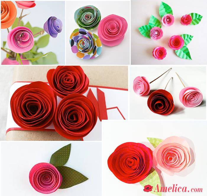 8 простых идей, как сделать розу из бумаги