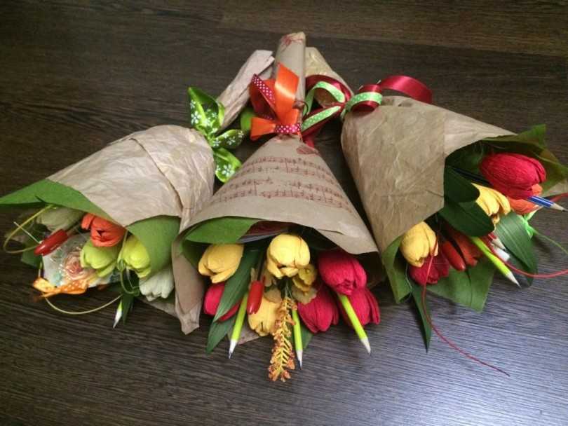 Поделки из живых цветов