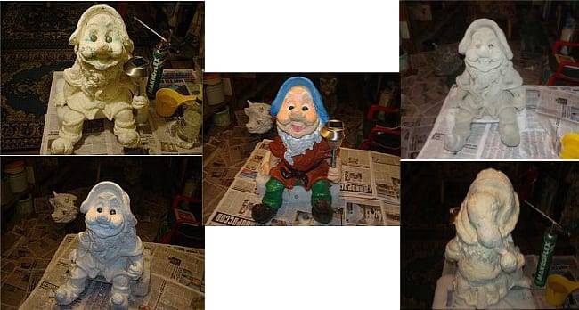 Садовые фигуры из монтажной пены