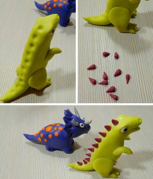 Лепка динозавров из пластилина: показываем как сделать