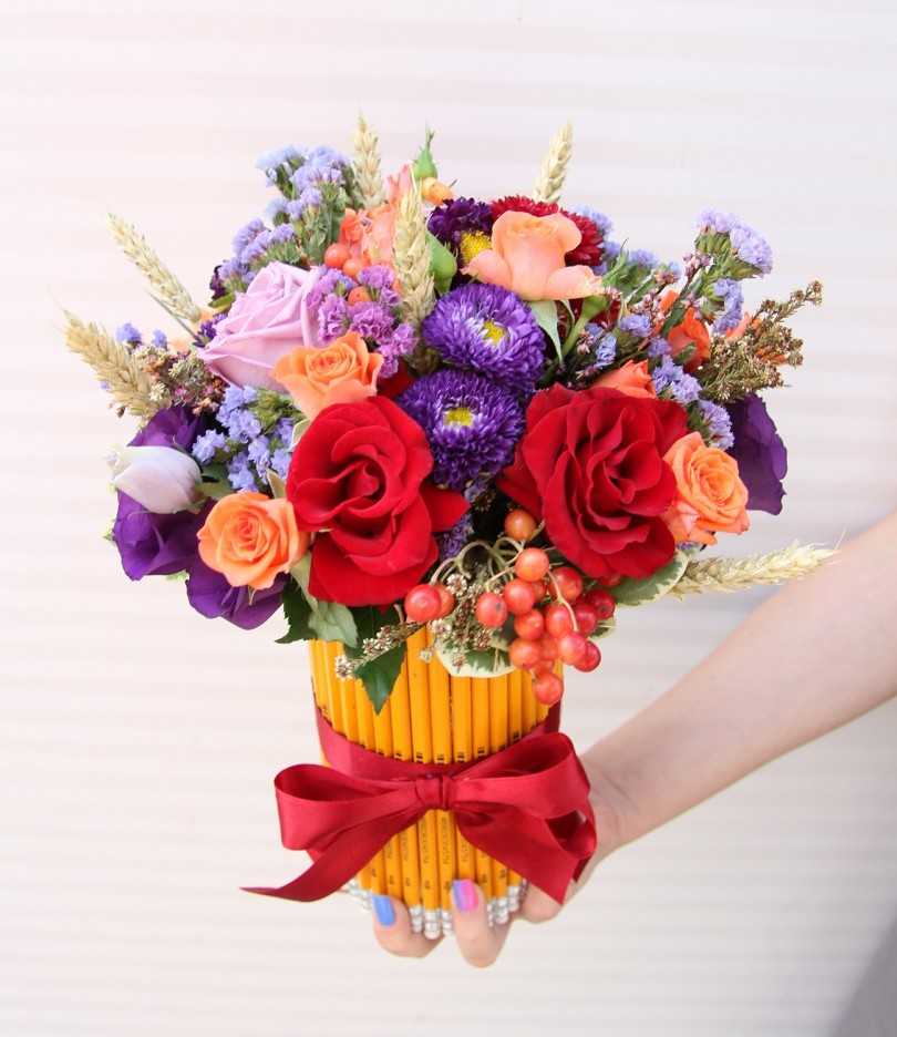 Поделки из живых цветов