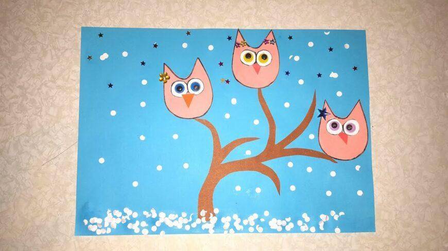 Аппликация зима: ТОП-180 фото и простые схемы детских поделок своими руками. Варианты необычных аппликаций зима + пошаговый мастер-класс