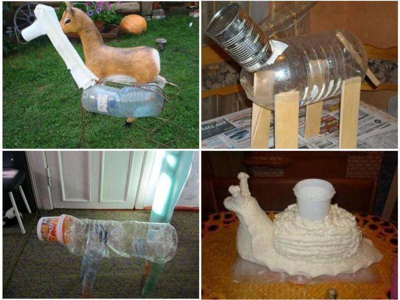 Садовые фигуры из монтажной пены