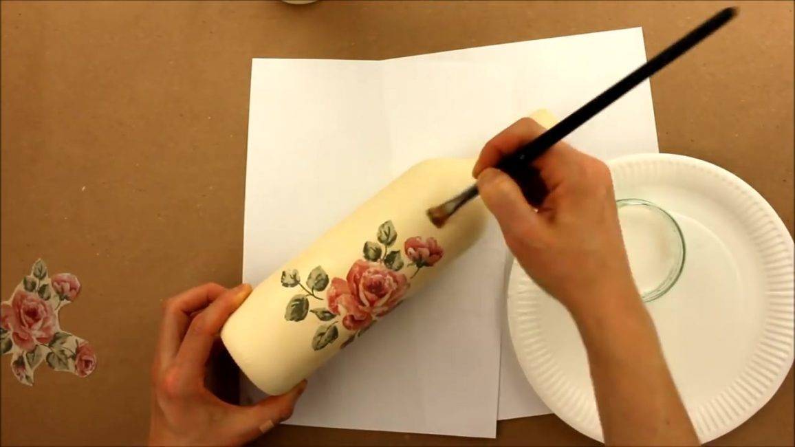 Декупаж бутылки шампанского