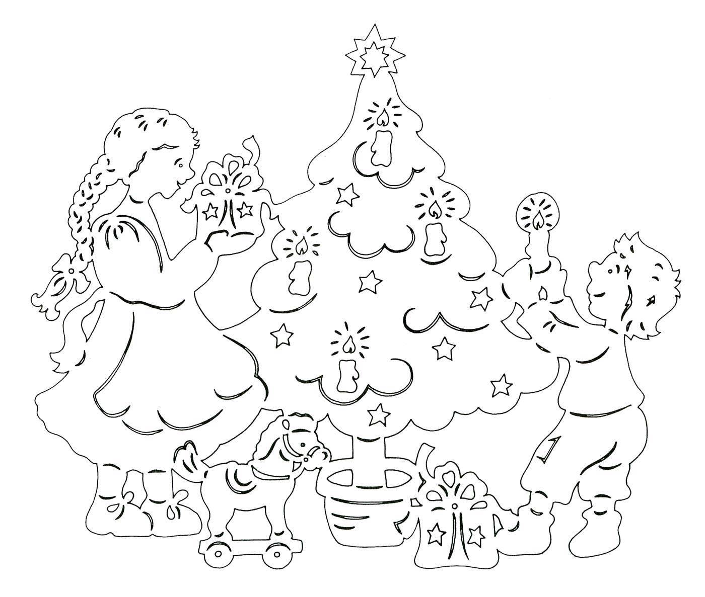 Новогодние трафареты для украшения окон