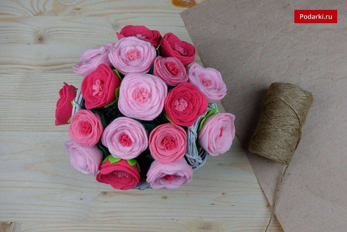 Красивые цветы из ткани