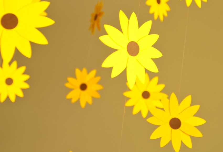 Огромные цветы из бумаги