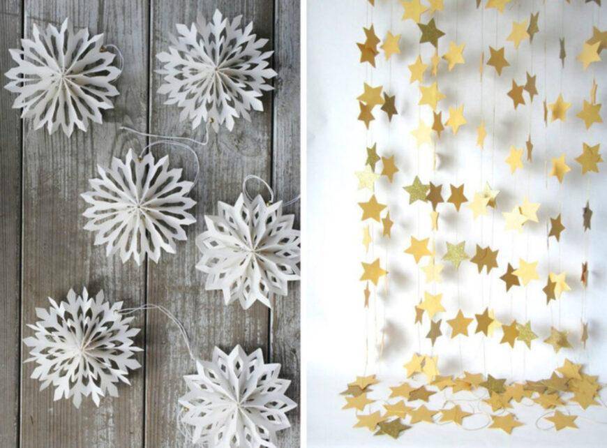 Объёмные игрушки на Новый год из бумаги