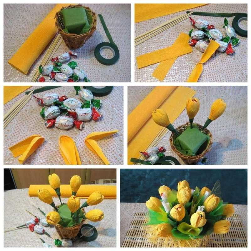 Букет из конфет своими руками: пошаговый мастер-класс по созданию букета из конфет. Обзоры оригинальных идей композиций с фото готовых работ