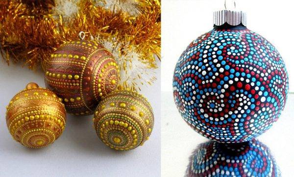 Роспись ёлочных шаров