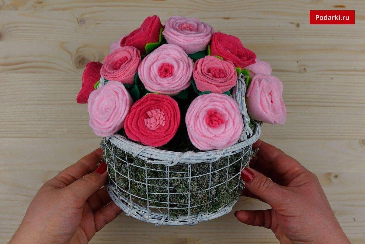 Красивые цветы из ткани