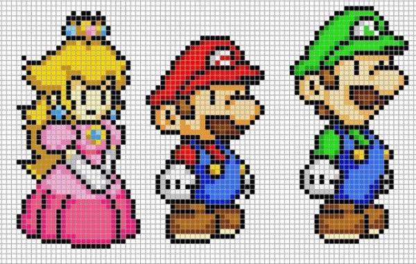 Рисунки по клеточкам, схемы