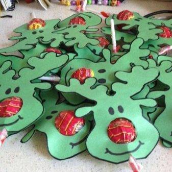 Новогодние поделки из конфет