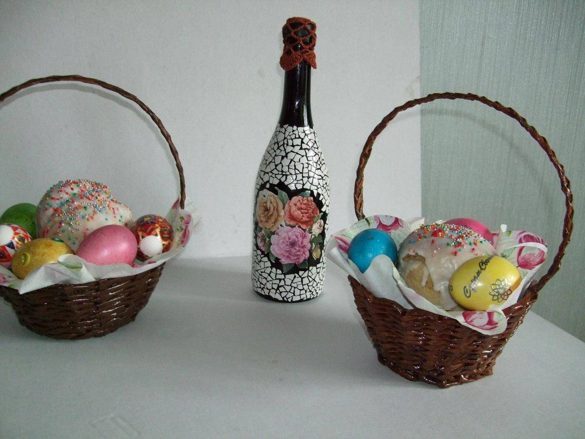 Декупаж бутылки шампанского