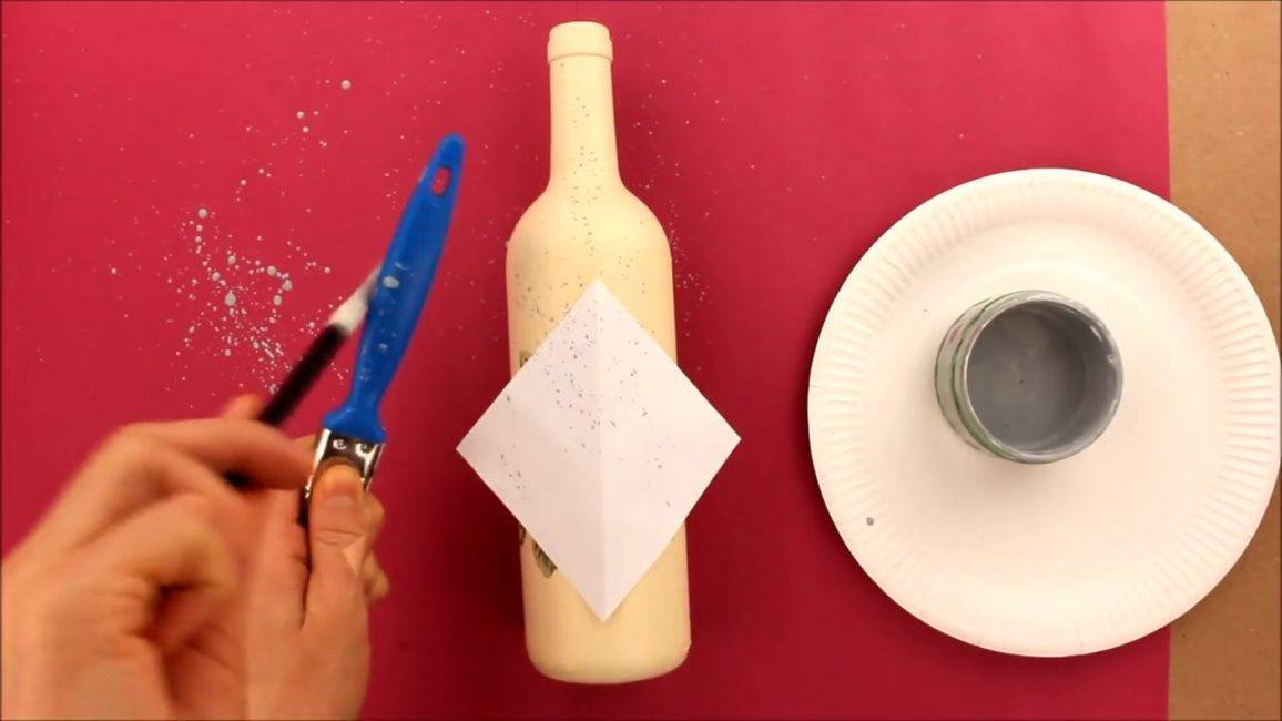 Декупаж бутылки шампанского