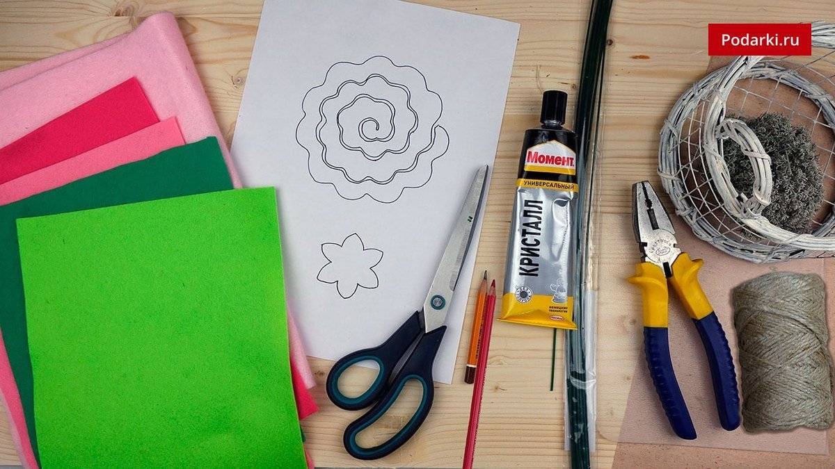 Красивые цветы из ткани