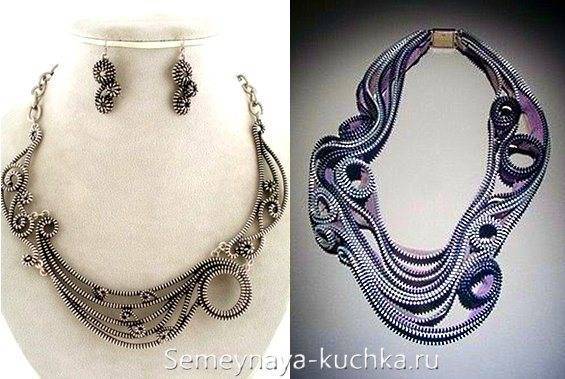 Украшения из молний