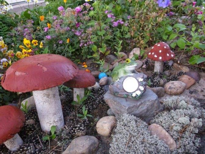 Грибочек из гипса своими руками