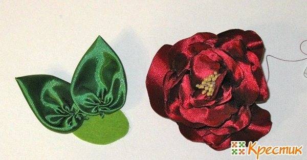 Красивые цветы из ткани